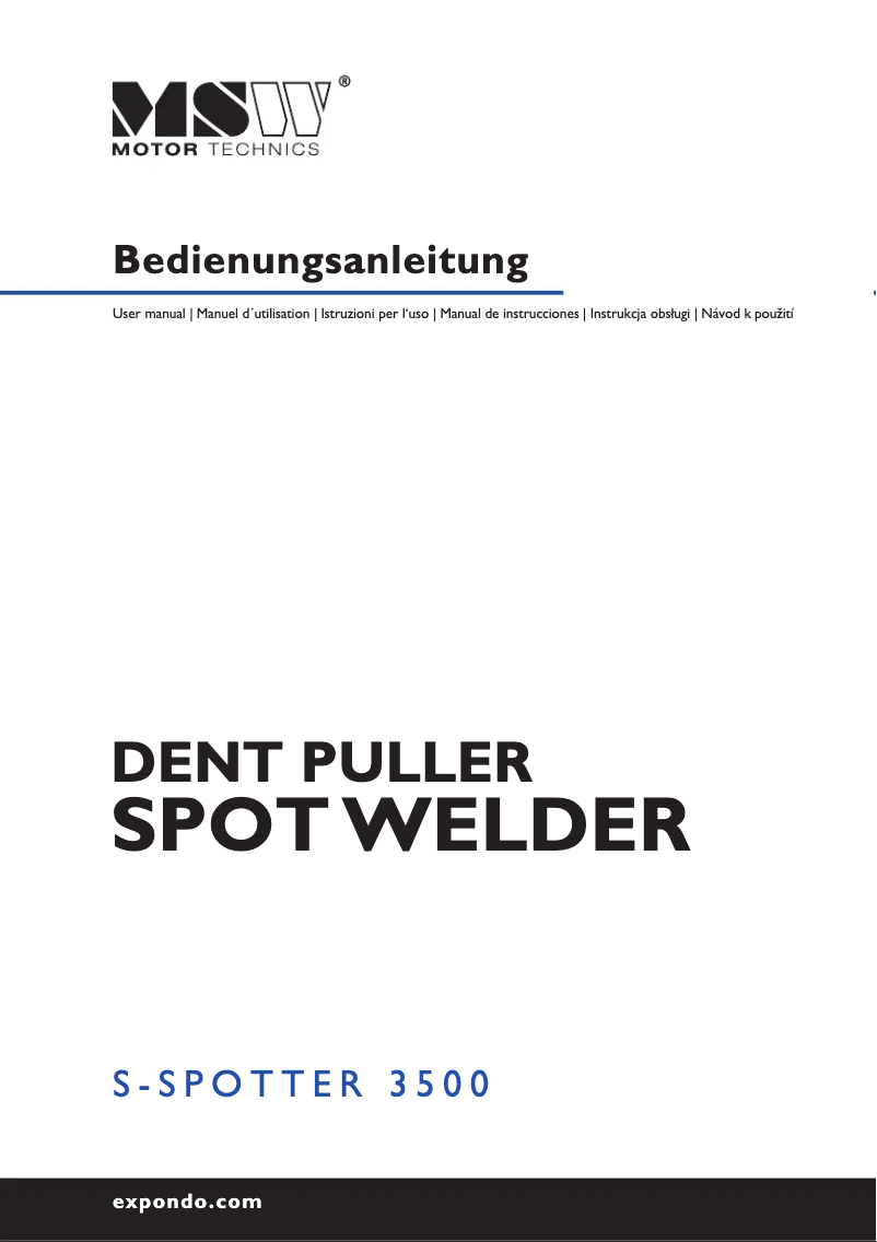 Image de la première page du manuel de l'appareil S-SPOTTER 3500