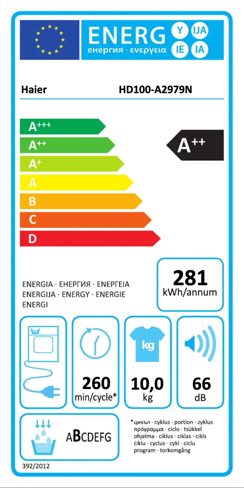 Image de la première page du manuel de l'appareil HD100-A2979N-S