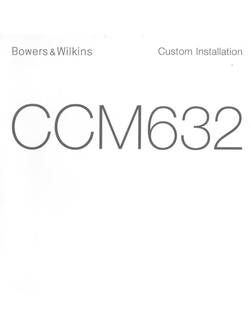 Página 1 del manual Manual de instrucciones Bowers & Wilkins Performance Series CCM632
