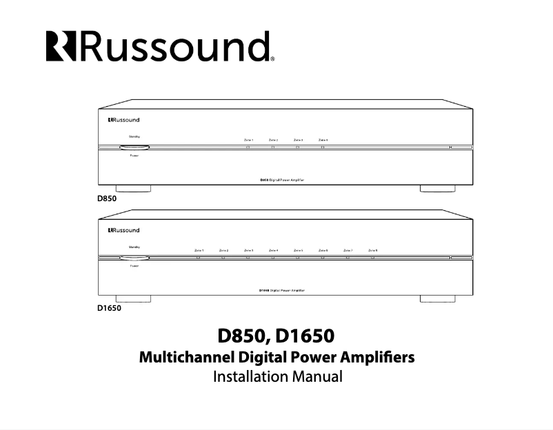 Page 1 de la notice Manuel utilisateur Russound D850