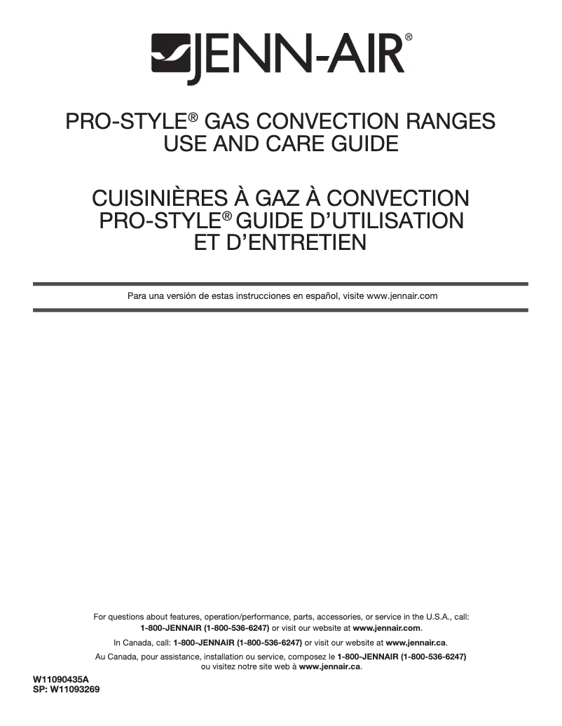 Page n°1 - Manuel utilisateur JennAir JLRP536WP