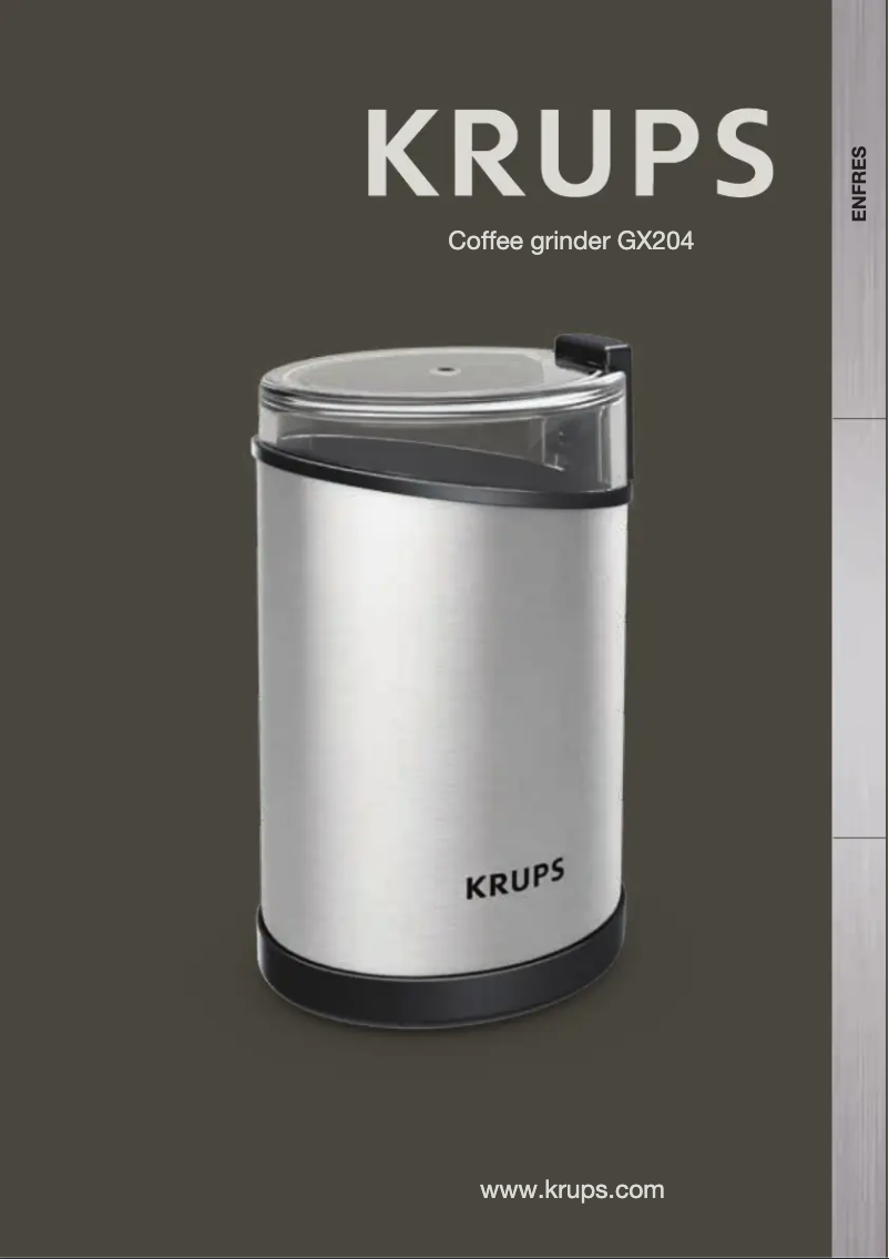 Page n°1 - Manuel utilisateur Krups GX204