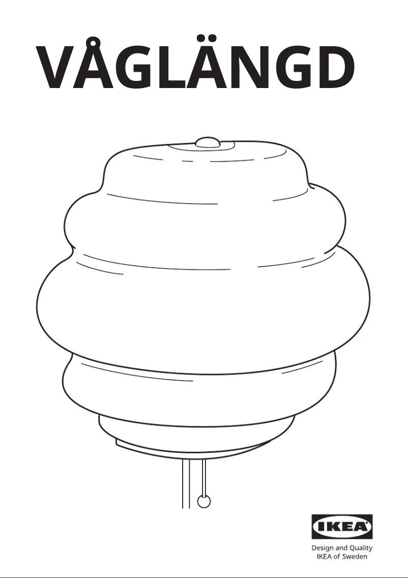 Page 1 de la notice Manuel utilisateur Ikea VÅGLÄNGD 404.928.02