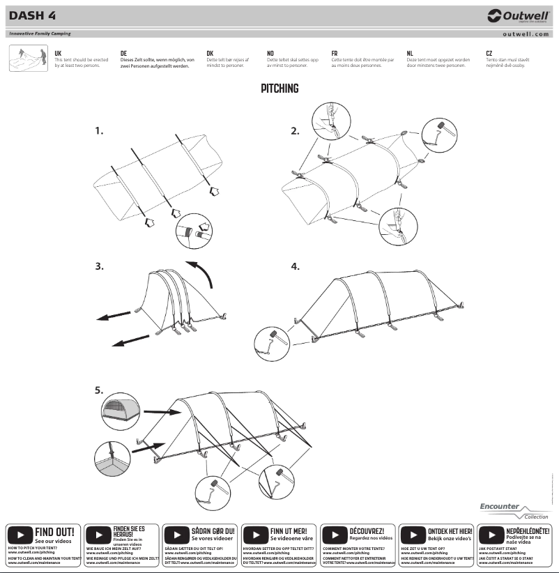 Page 1 de la notice Guide d'installation Outwell Dash 4