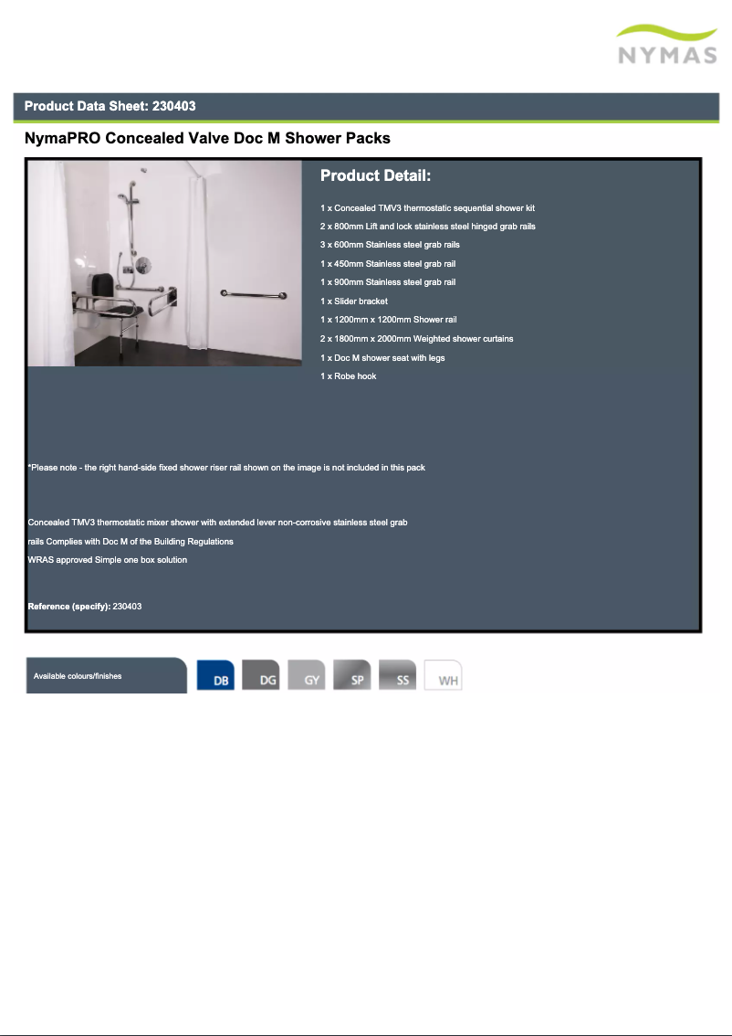 Page 1 de la notice Manuel utilisateur Nymas 230403