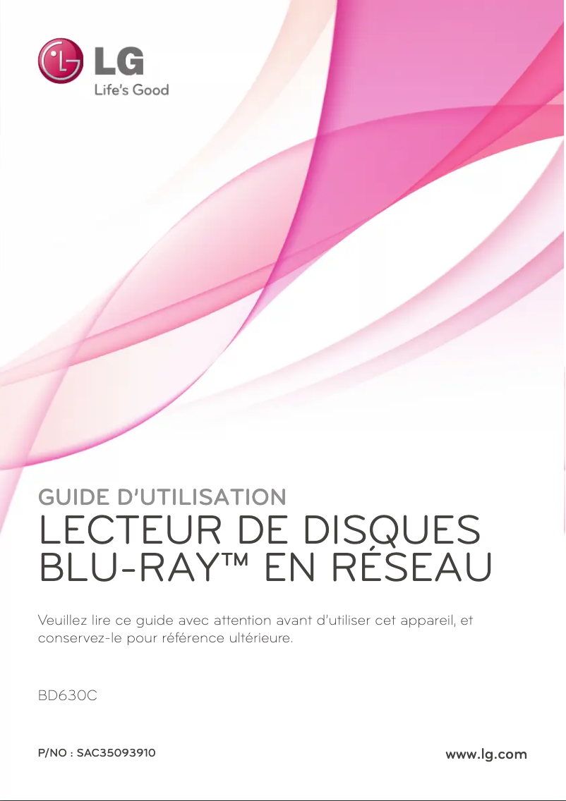 Image de la première page du manuel de l'appareil BD630C