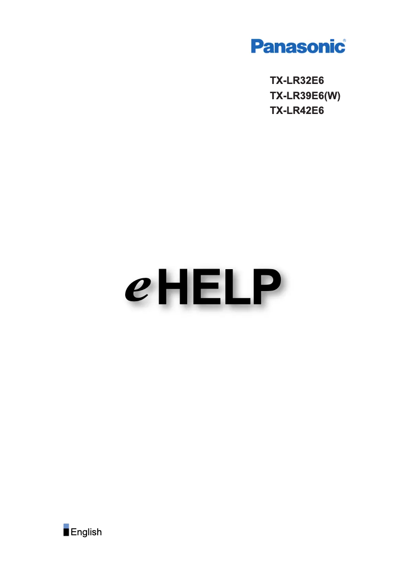 Página 1 del manual Manual de usuario Panasonic Viera TX-LR42E6