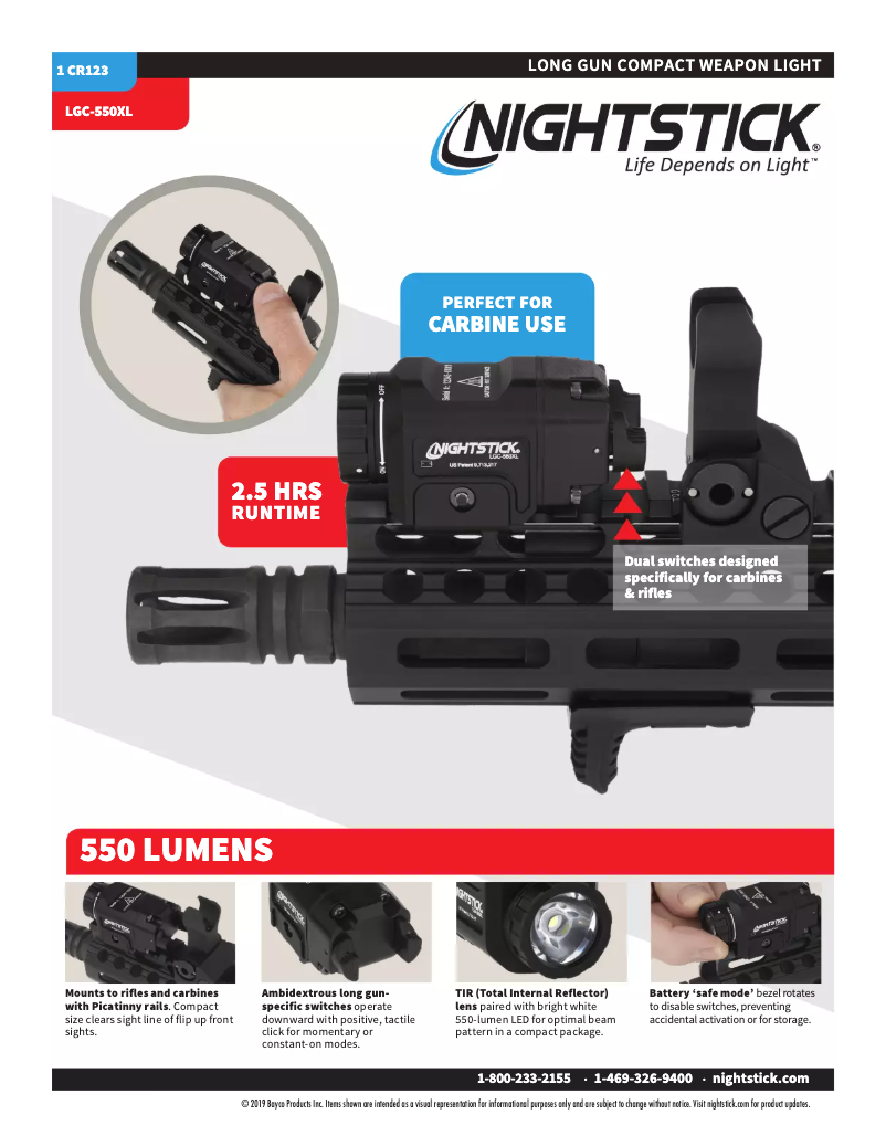 Página 1 del manual Manual de usuario NightStick LGC-550XL