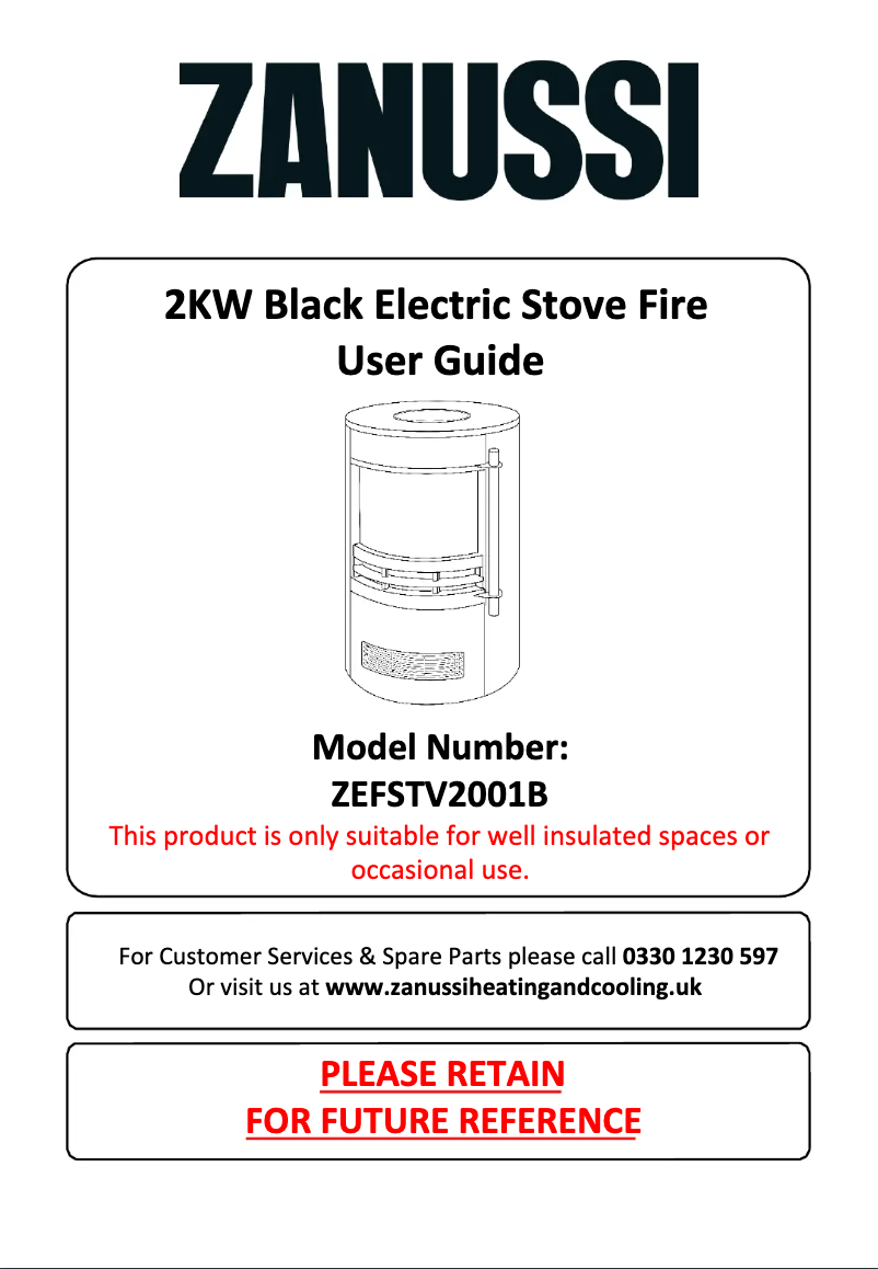 Page 1 de la notice Manuel utilisateur Zanussi ZEFSTV2001B