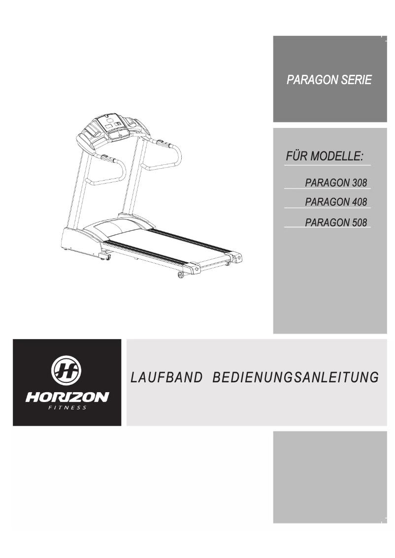 Page n°1 - Manuel utilisateur Horizon Fitness Paragon 408