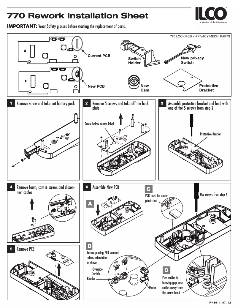 Page n°1 - Manuel utilisateur Dormakaba 770