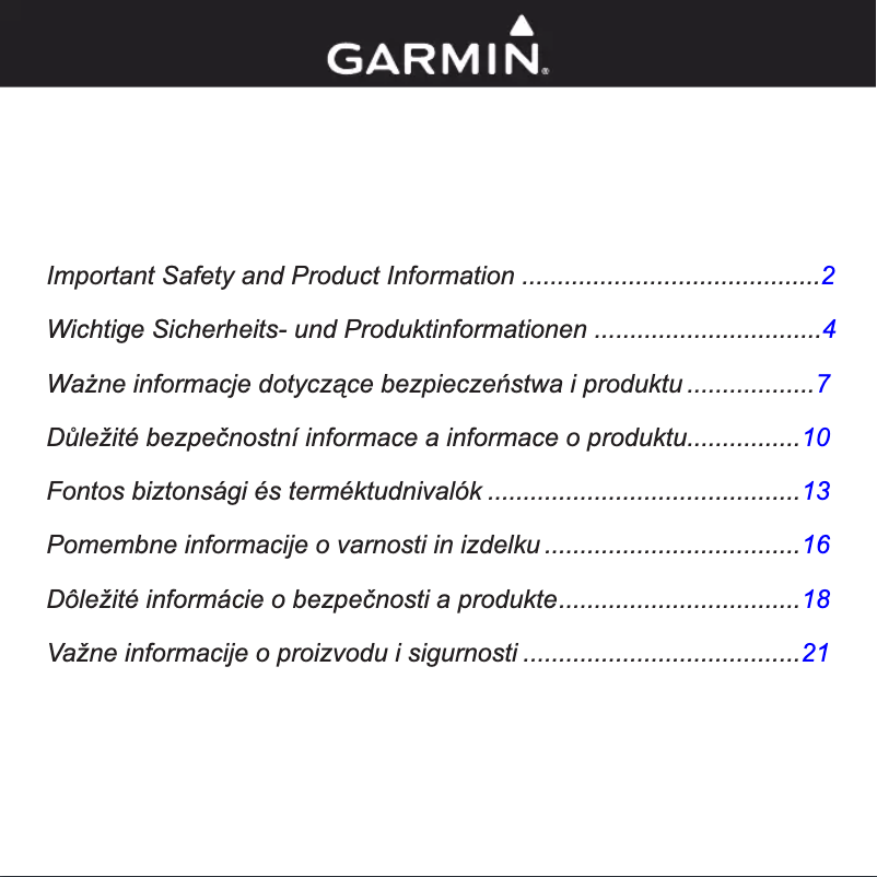 Image de la première page du manuel de l'appareil StreetPilot c510