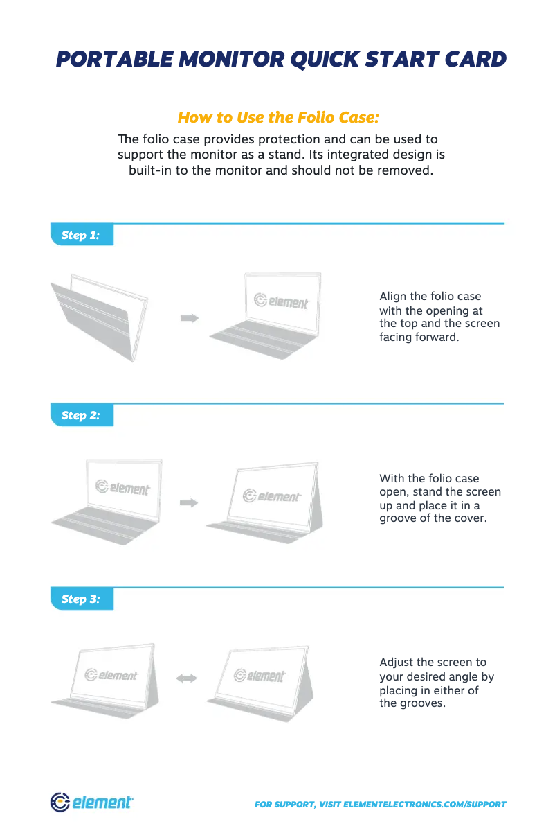 Página 1 del manual Guía de inicio rápido Element EM2PTAD14BS