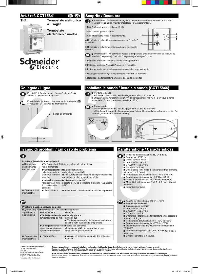 Página 1 del manual Manual de usuario Schneider CCT15841