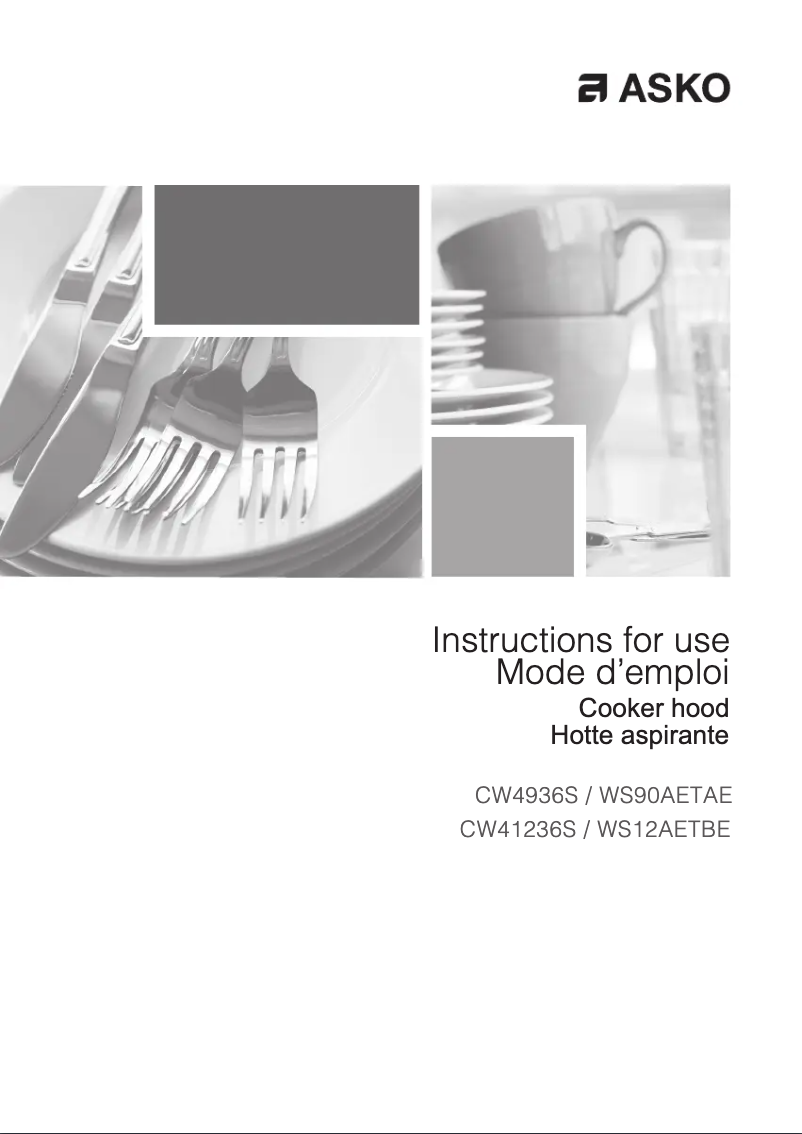 Page n°1 - Guide d'installation Asko CW41236S