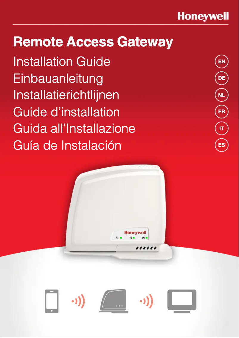 Image de la première page du manuel de l'appareil EvoHome Comfort RFG100