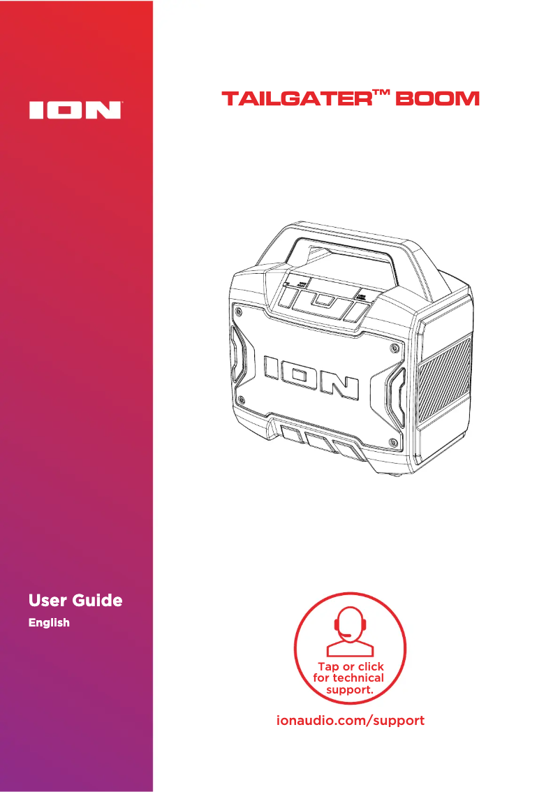 Image de la première page du manuel de l'appareil Tailgater Boom