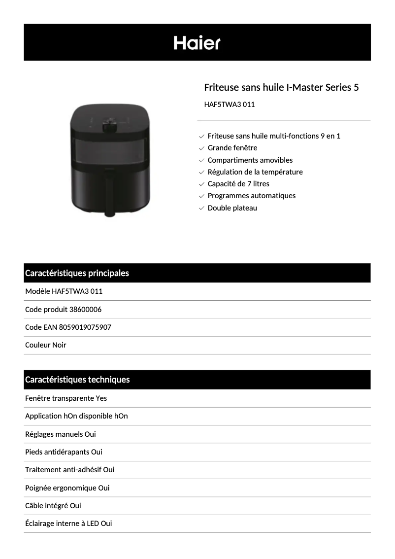 Image de la première page du manuel de l'appareil Multi Air Fryer Series 5