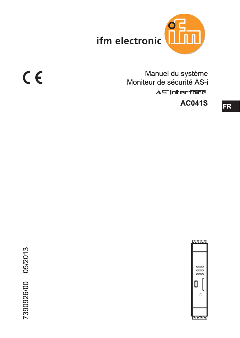 Page n°1 - Manuel utilisateur IFM AC041S
