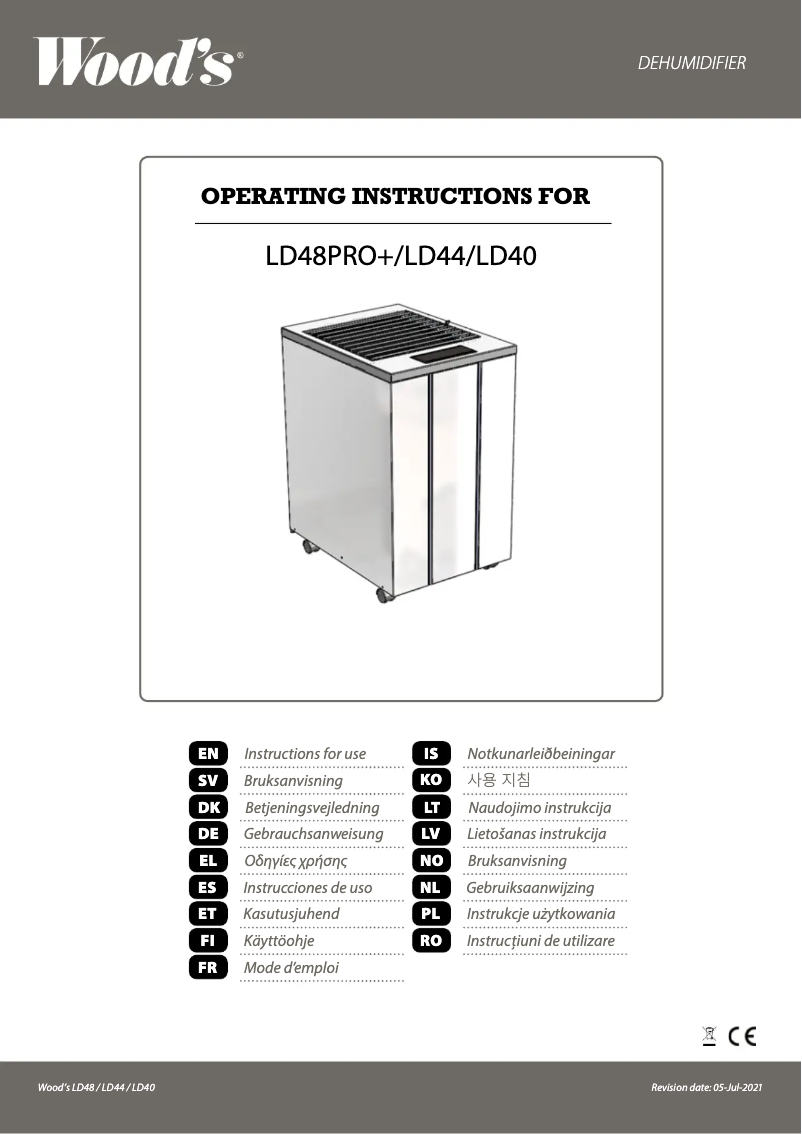 Page n°1 - Manuel utilisateur Wood's LD44