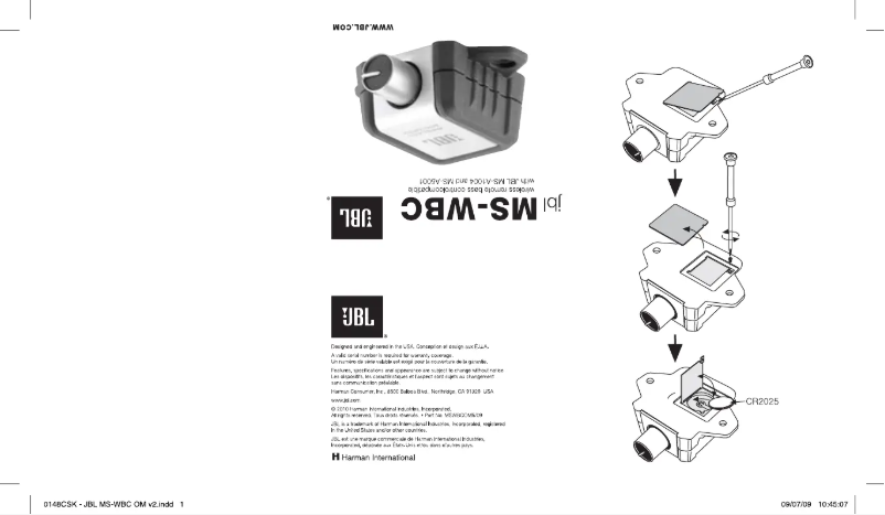 Image de la première page du manuel de l'appareil MS-WBC