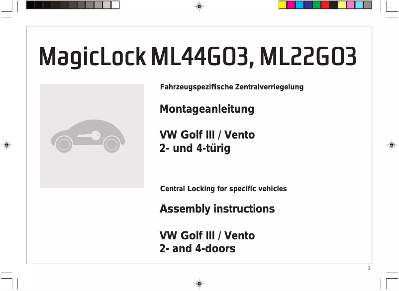 Página 1 del manual Manual de usuario Waeco MagicLock ML44GO3