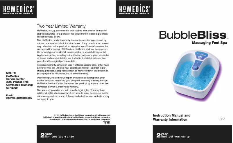 Image de la première page du manuel de l'appareil BB-1