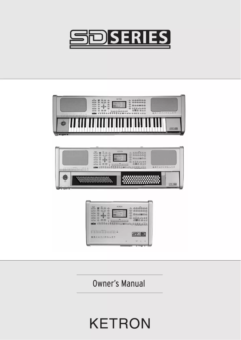 Page 1 de la notice Manuel utilisateur Ketron SD3