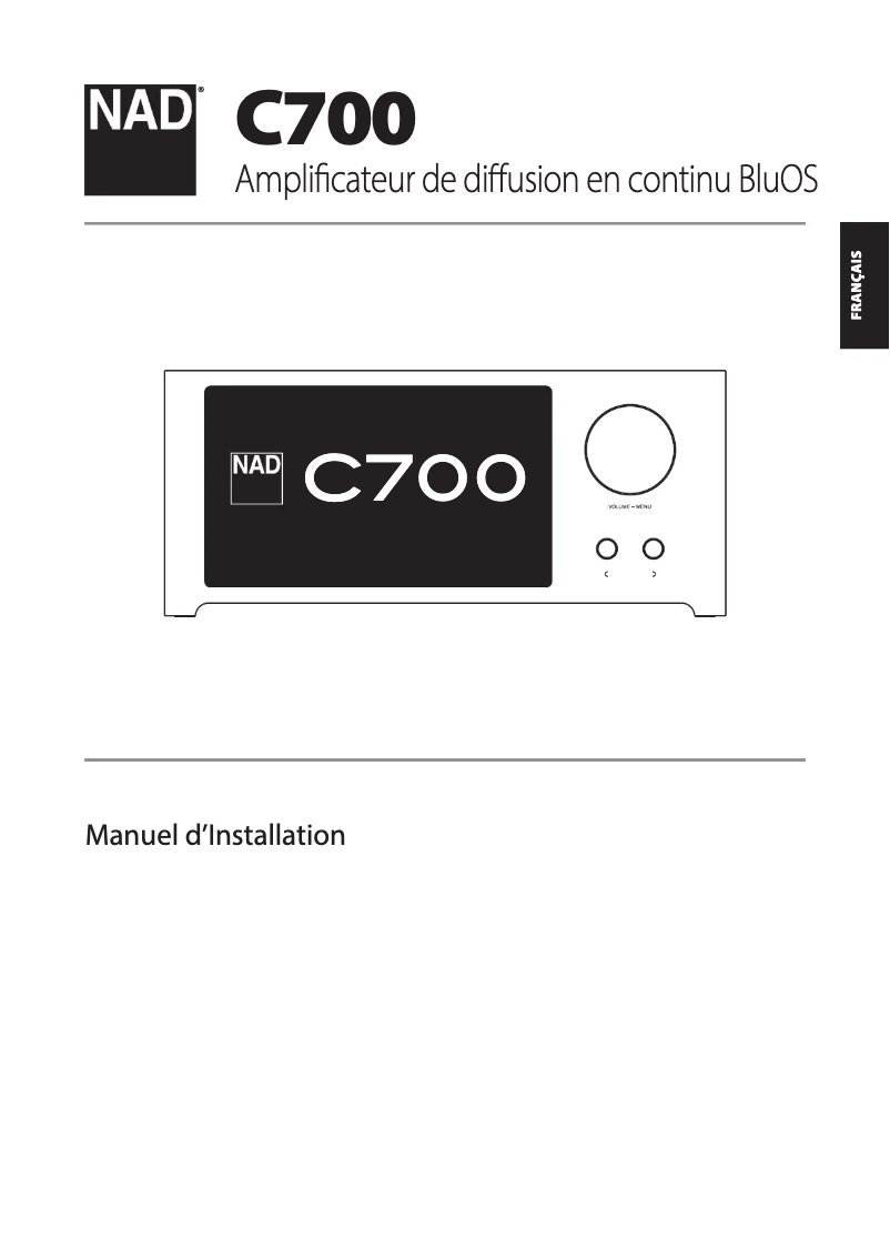 Page n°1 - Manuel utilisateur NAD C700