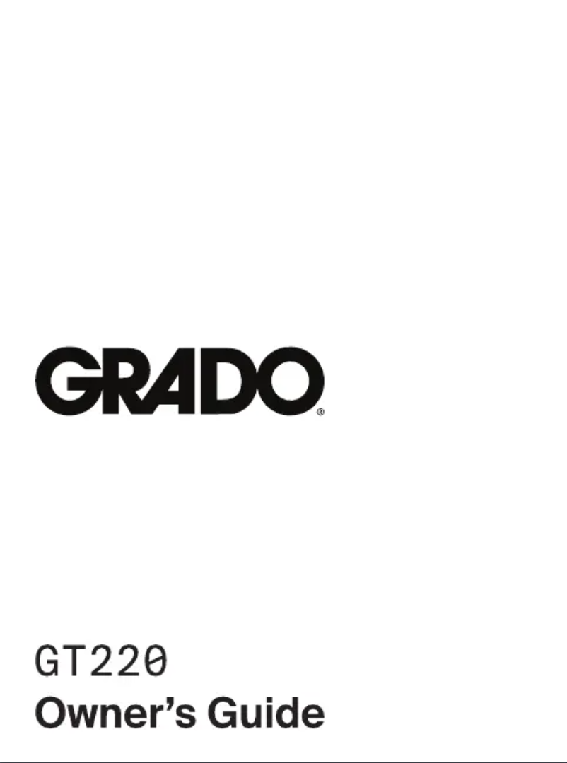 Page n°1 - Manuel utilisateur Grado GT220