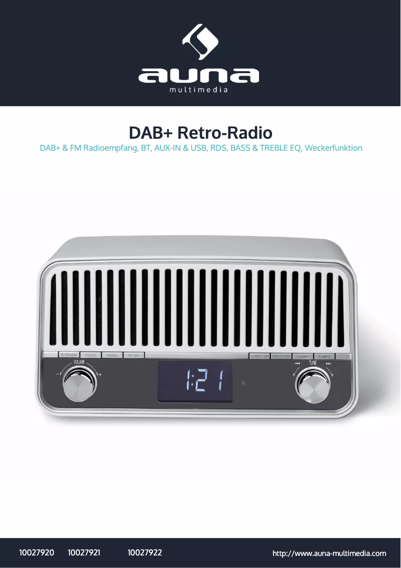 Page 1 de la notice Manuel utilisateur Auna Nizza