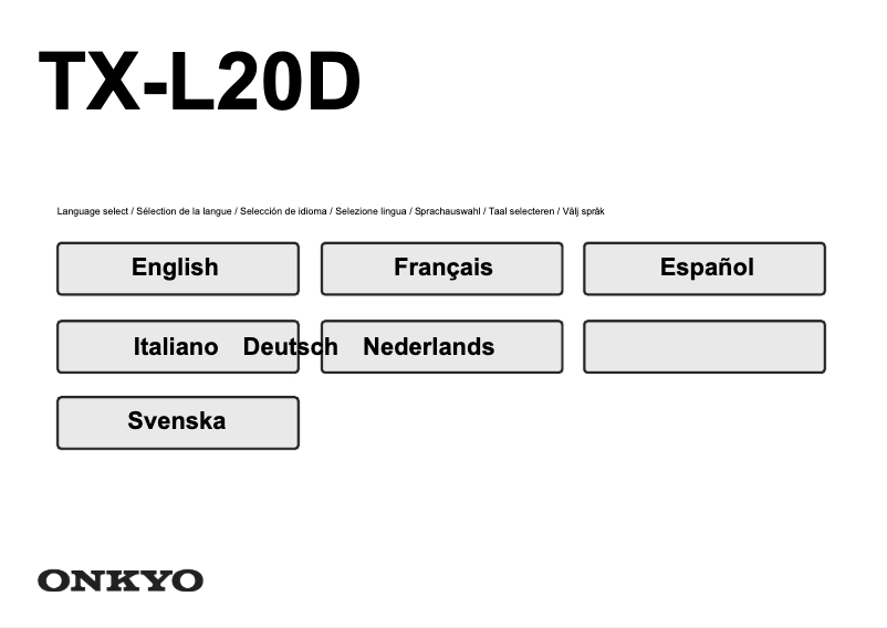 Image de la première page du manuel de l'appareil TX-L20D