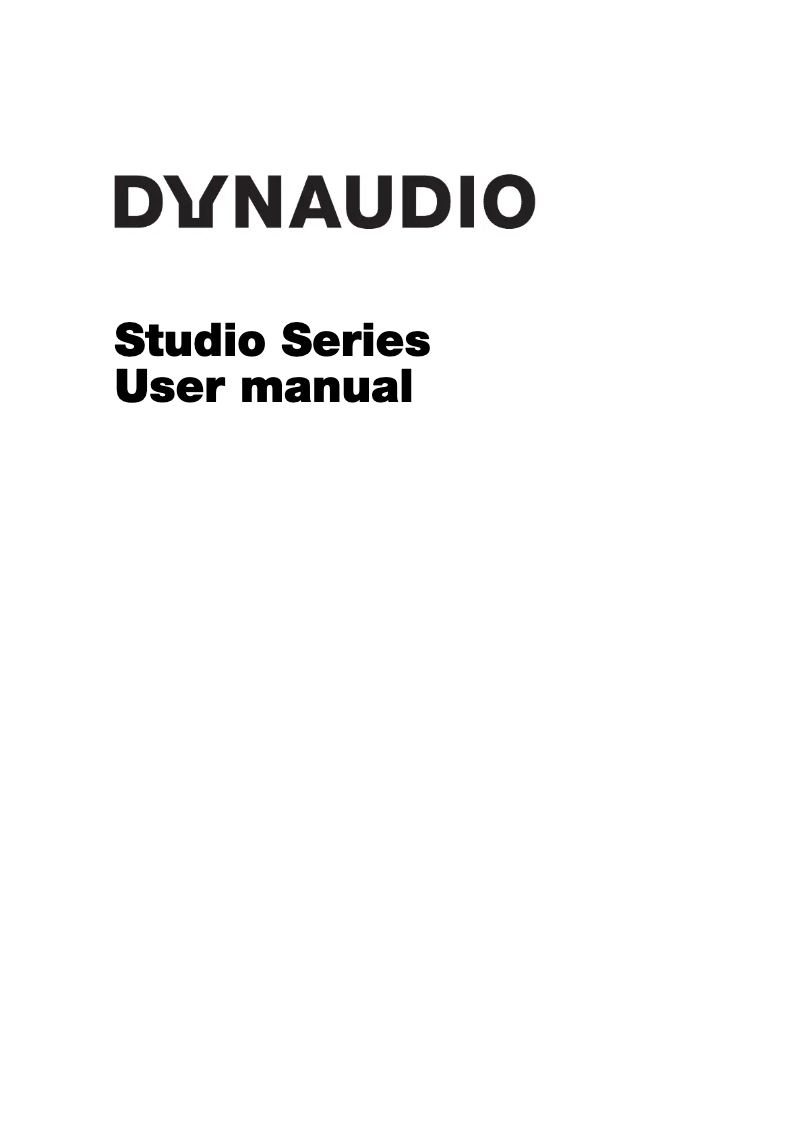 Page n°1 - Manuel utilisateur Dynaudio S4-W80