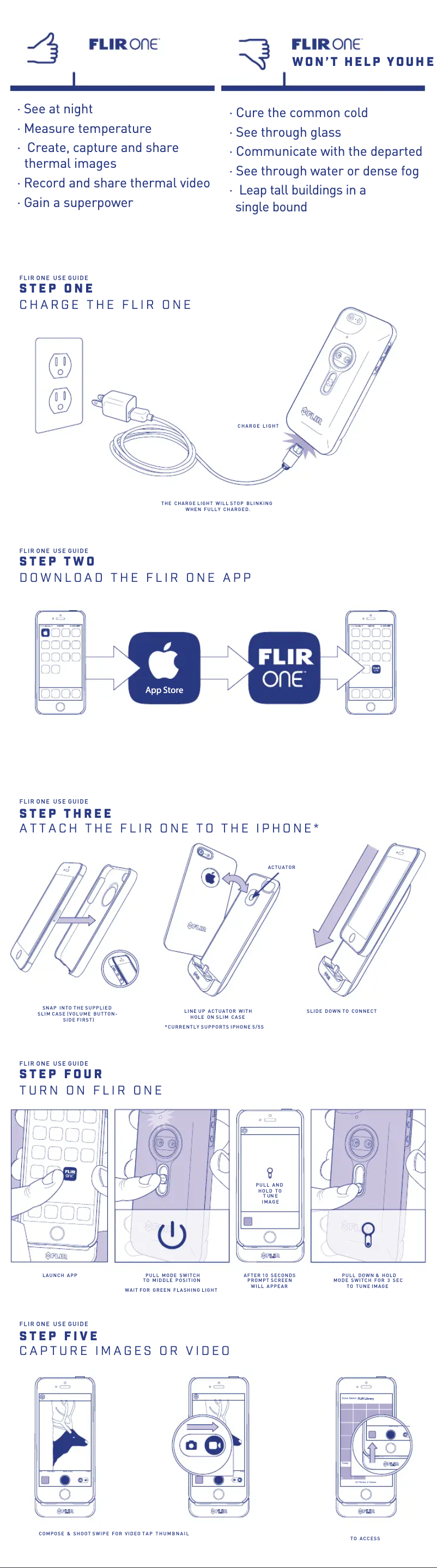 Page 1 de la notice Guide de démarrage rapide FLIR One