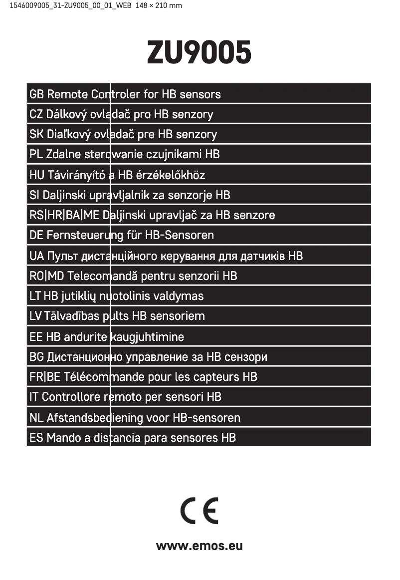 Image de la première page du manuel de l'appareil ZU9005