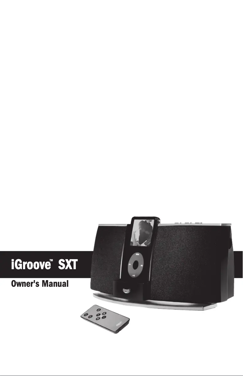 Image de la première page du manuel de l'appareil iGroove SXT Classic