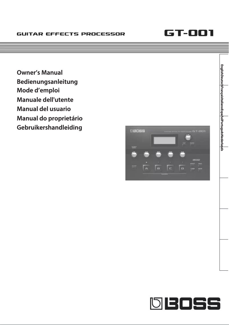Image de la première page du manuel de l'appareil GT-001