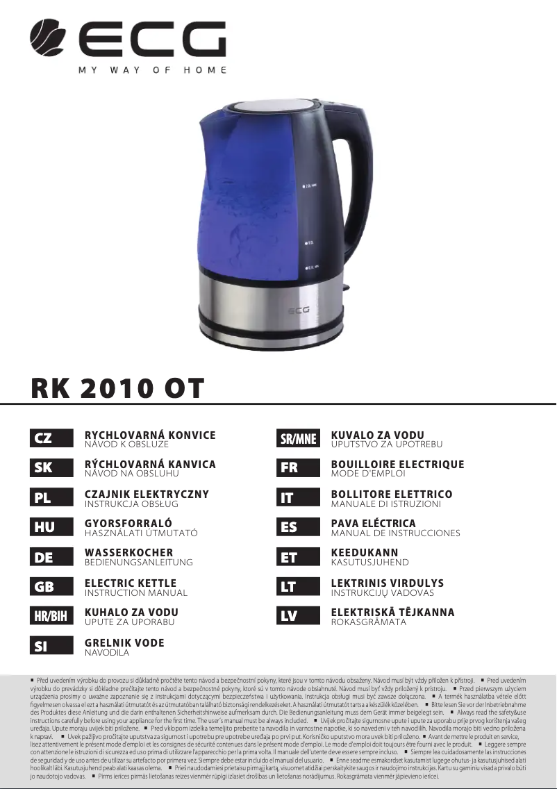 Page 1 de la notice Manuel utilisateur ECG RK 2010 OT