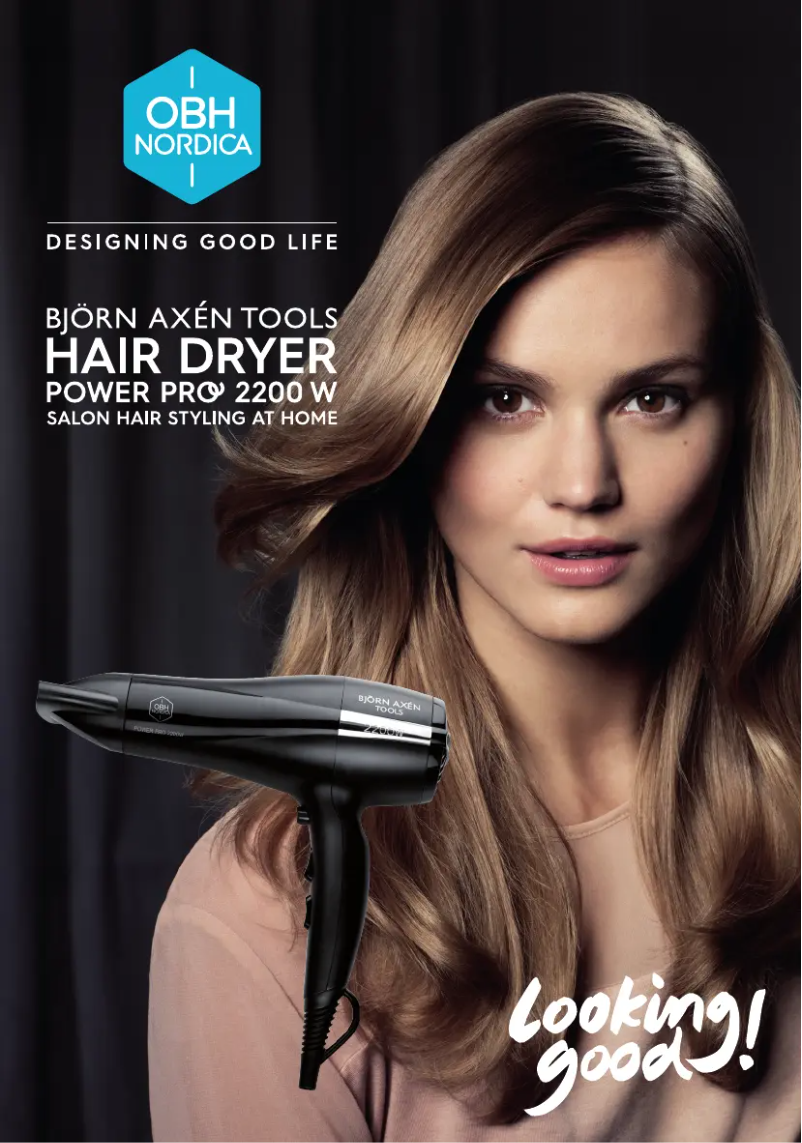 Page 1 de la notice Manuel utilisateur OBH Nordica Björn Axén Power Pro 2200W 5191