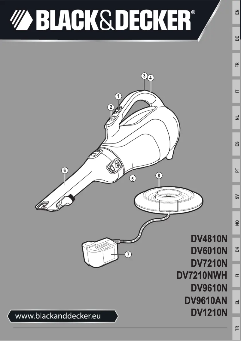 Imagen de la primera página del manual del dispositivo Dustbuster DV9610AN