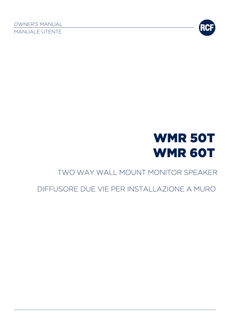 Image de la première page du manuel de l'appareil WMR 50T