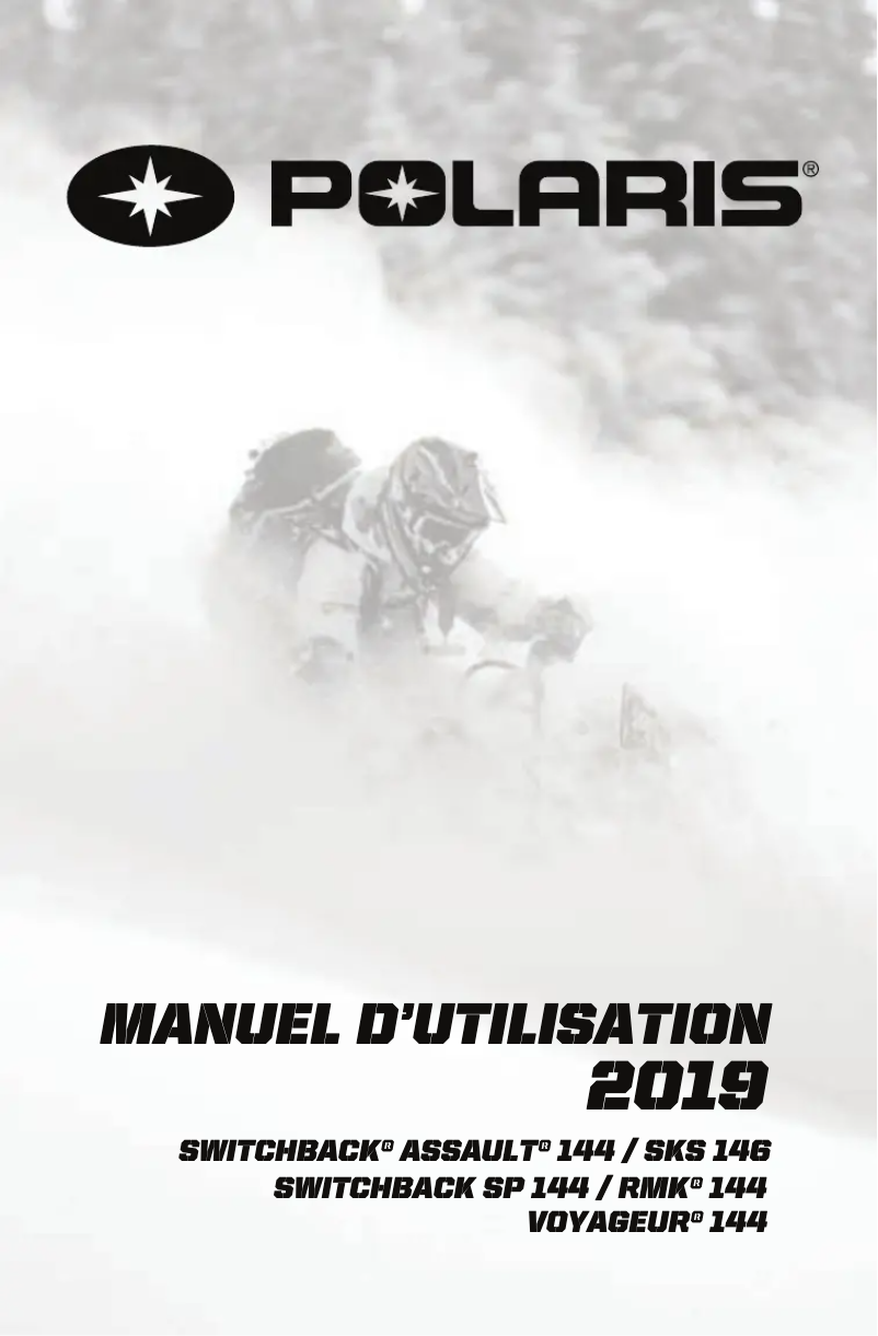 Page n°1 - Manuel utilisateur Polaris 600 Switchback SP (2019)