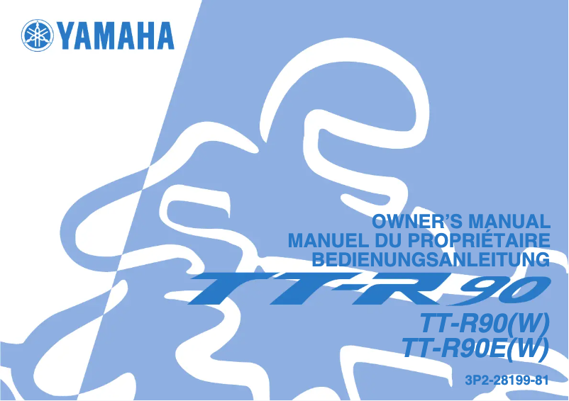 Page 1 de la notice Manuel utilisateur Yamaha TT-R90E (2006)