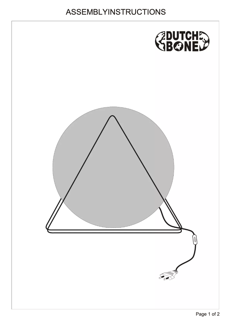 Page 1 de la notice Manuel utilisateur Dutchbone Louis