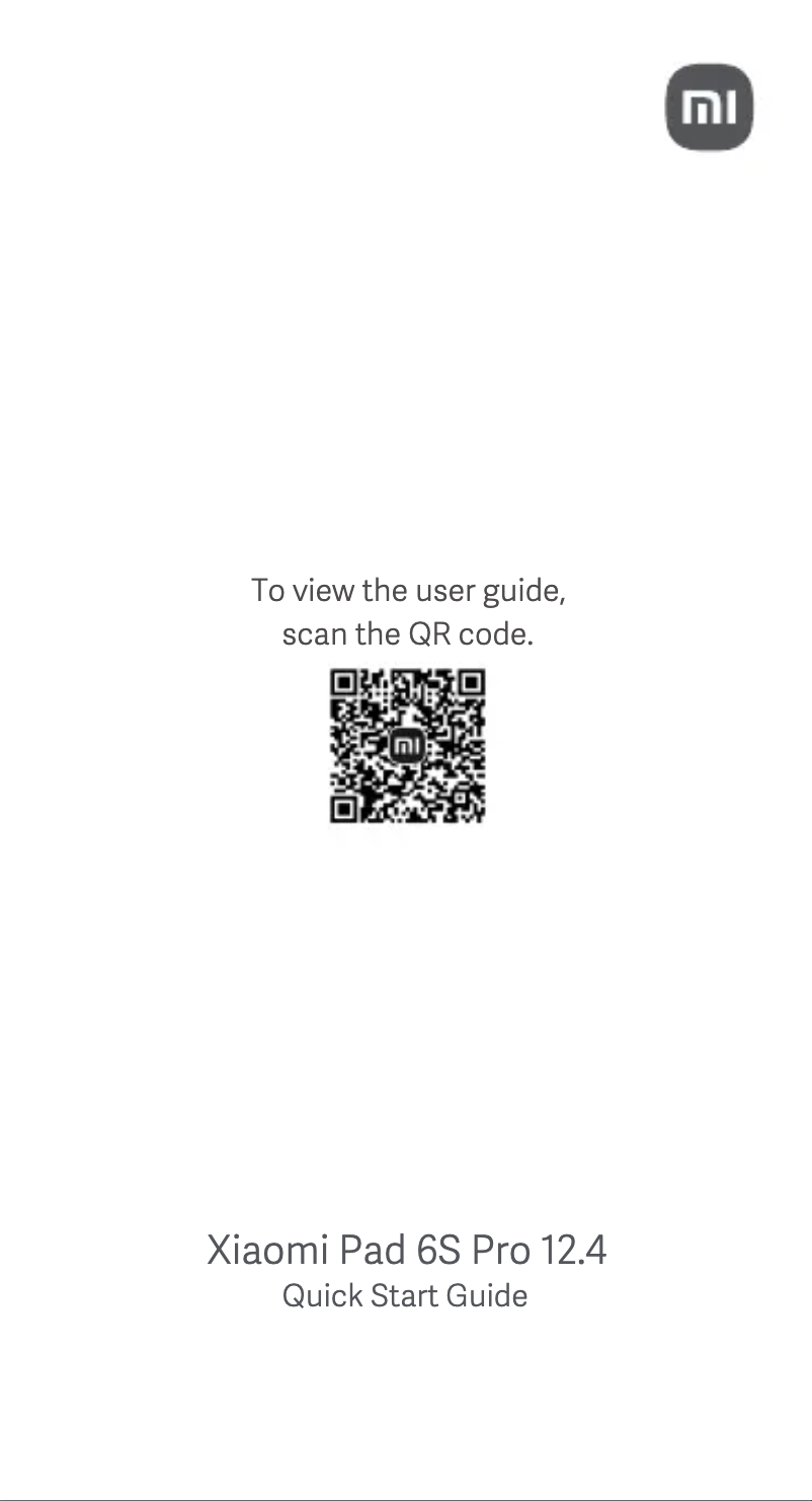 Page n°1 - Manuel utilisateur Xiaomi Pad 6S Pro 12.4