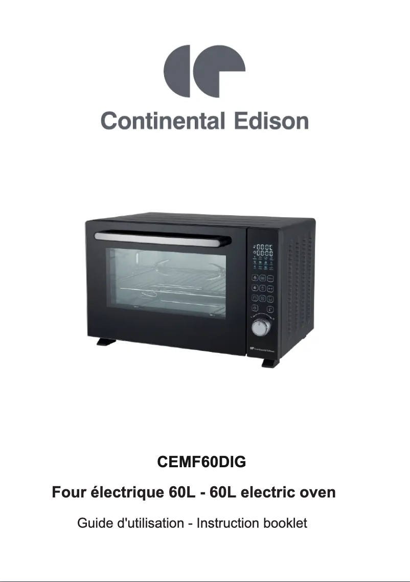 Page n°1 - Manuel utilisateur Continental Edison CEMF60DIG