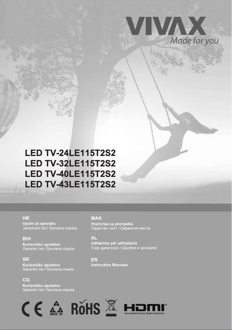 First page image of the manual for LED TV-32LE115T2S2