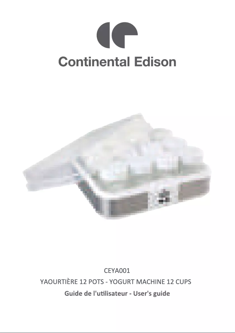 Page n°1 - Manuel utilisateur Continental Edison CEYA001