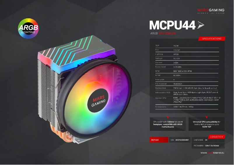 Image de la première page du manuel de l'appareil MCPU44