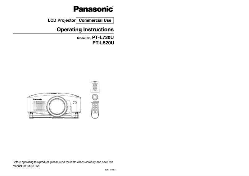 Imagen de la primera página del manual del dispositivo PT-L720U